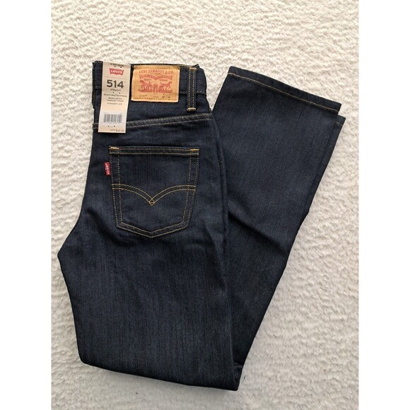 Levis 514 Straight Leg Jeans Boys Size 12 Reg 26x26 Blue New With Tags - Picture 1 of 10